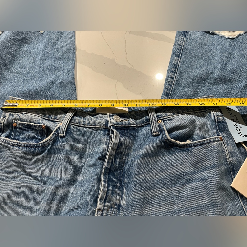 NWT Mother THE TOMCAT ROLLER CHEW JEAN - LOOK BEFORE YOU LEAP size 33 - Picture 4 of 5